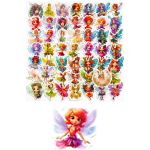Flower Fairy / Elf Stickers 10's - Sold Assorted 